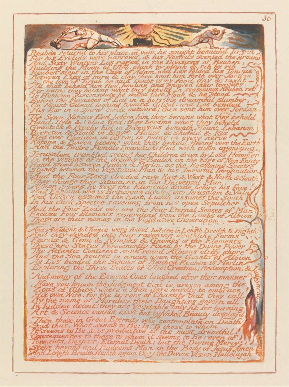 Jérusalem, Planche 36 - William Blake