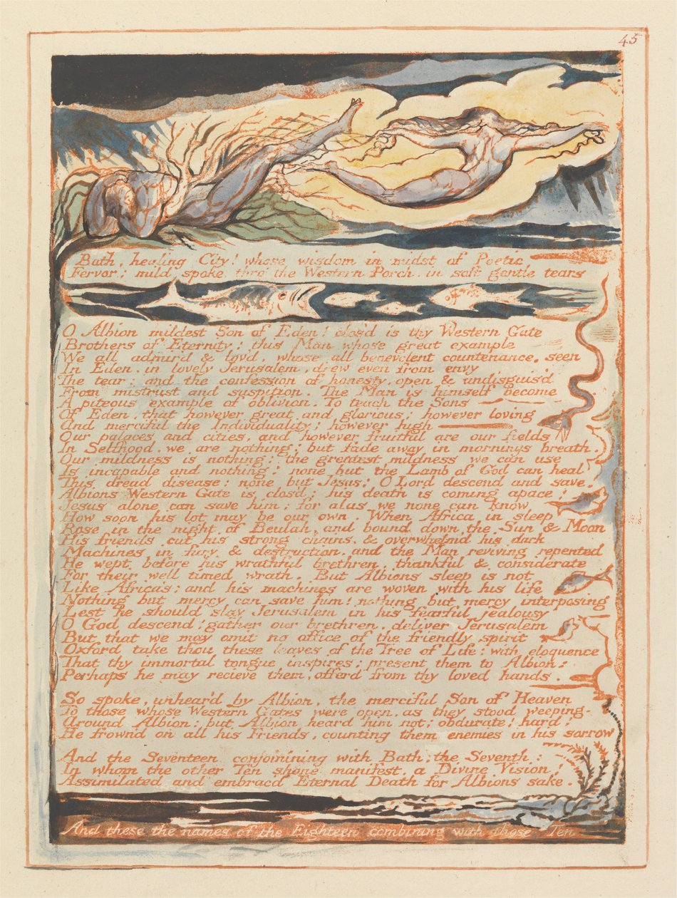Jérusalem, Planche 45 - William Blake