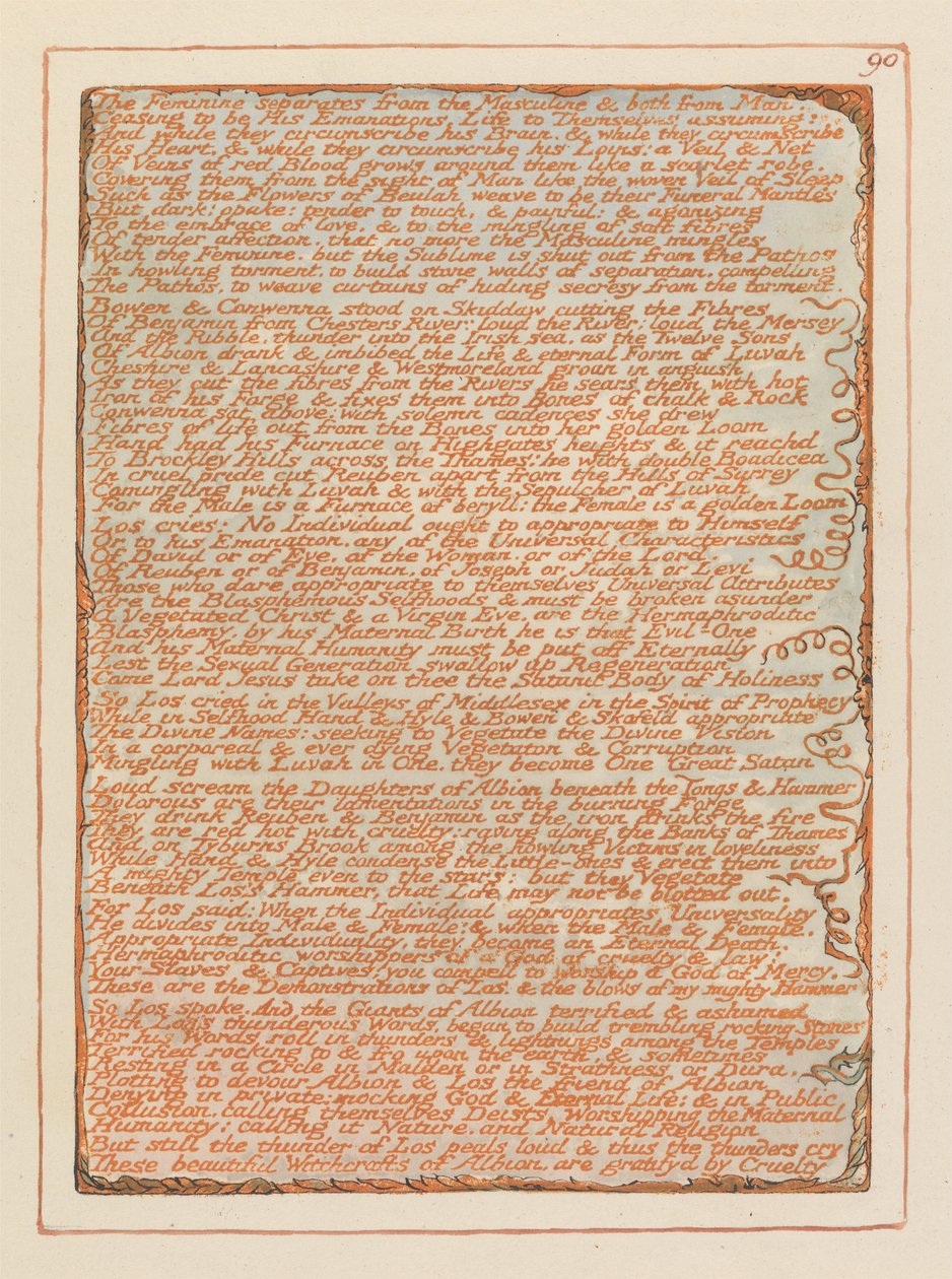 Jérusalem, Planche 90 - William Blake