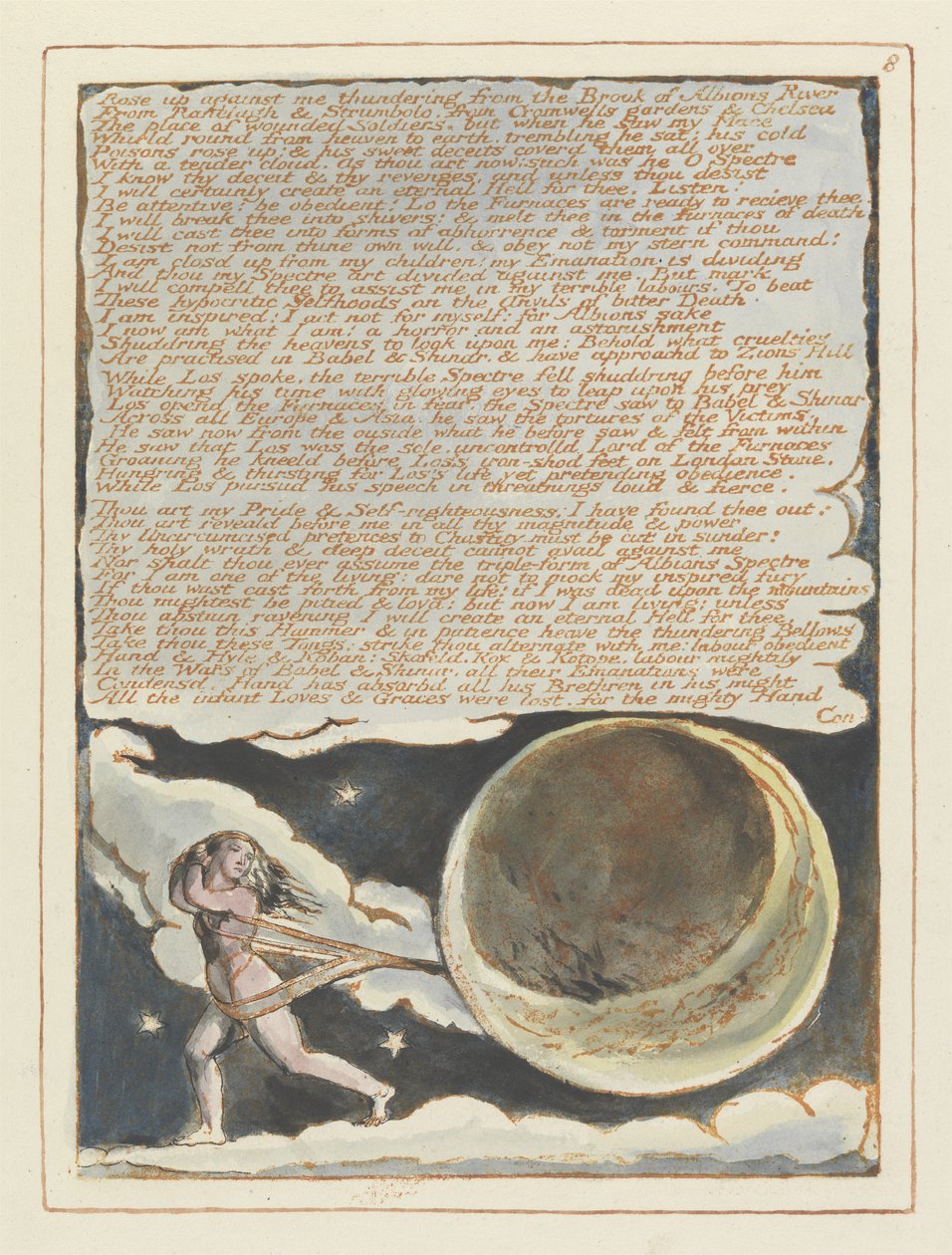 Se sont levés contre moi..., planche 8 de Jérusalem, 1804-20 - William Blake