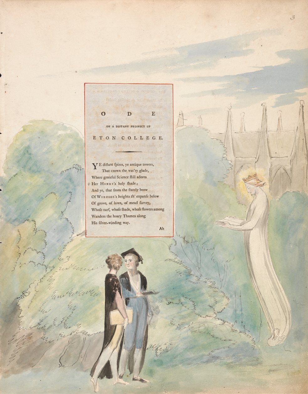 Les Poèmes de Thomas Gray, Design 15, Ode sur une Perspective Lointaine du Collège d