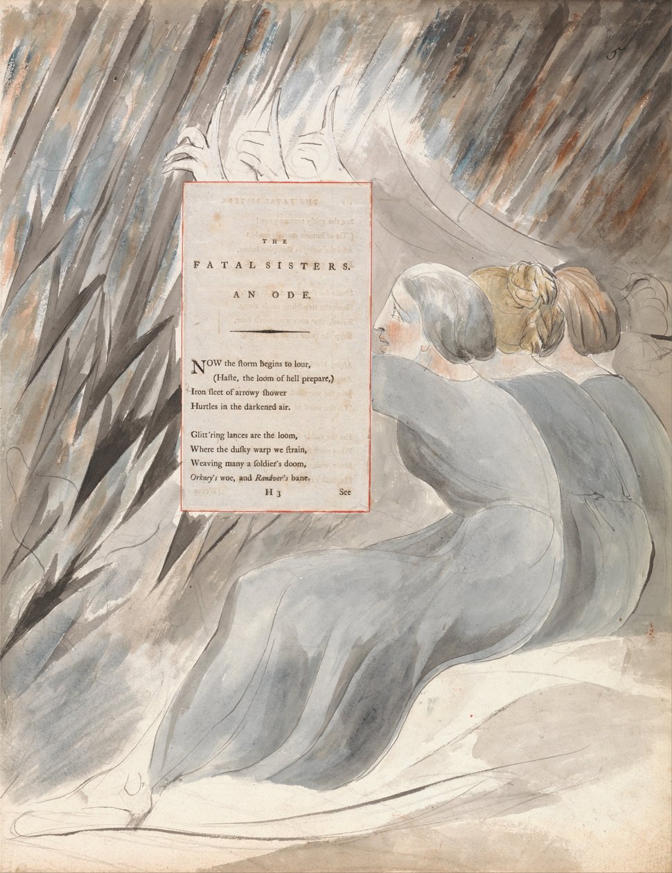 Les Poèmes de Thomas Gray, Design 71, Les Sœurs Fatales - William Blake