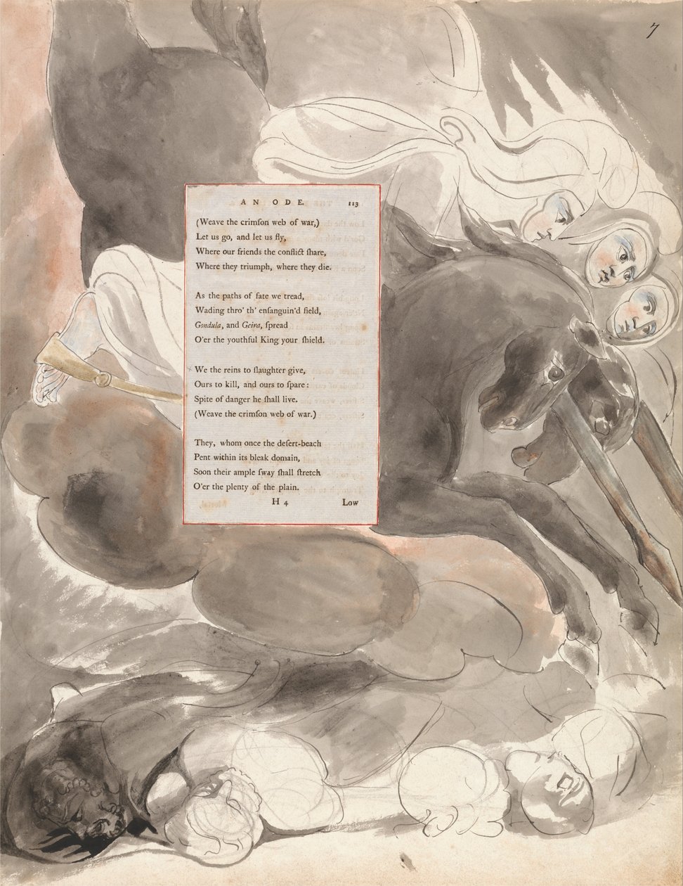 Les Poèmes de Thomas Gray, Design 73, Les Sœurs Fatales - William Blake