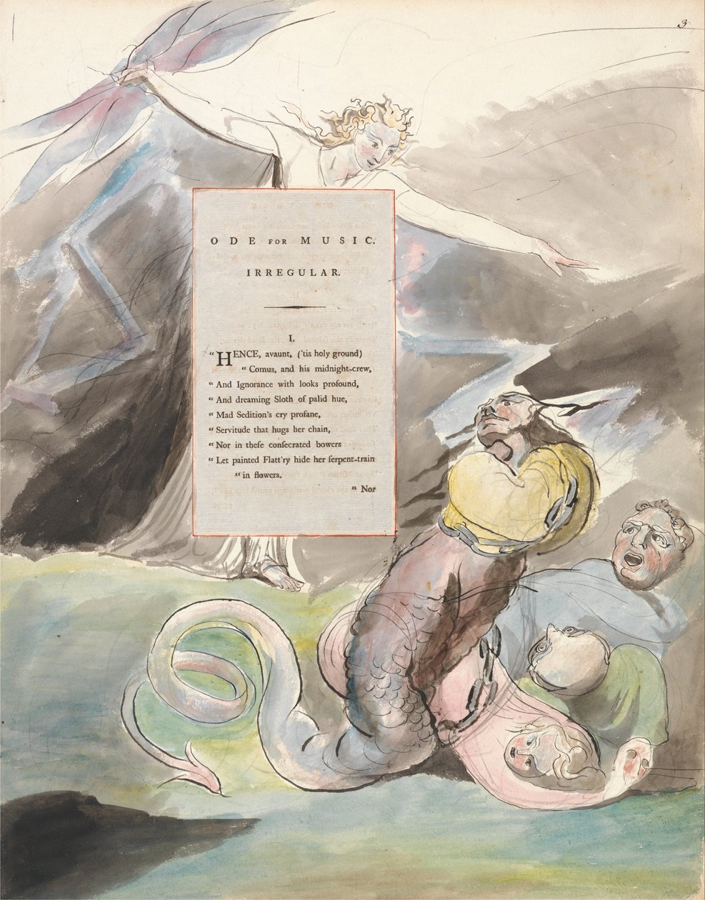 Les Poèmes de Thomas Gray, Design 95, Ode pour la Musique - William Blake