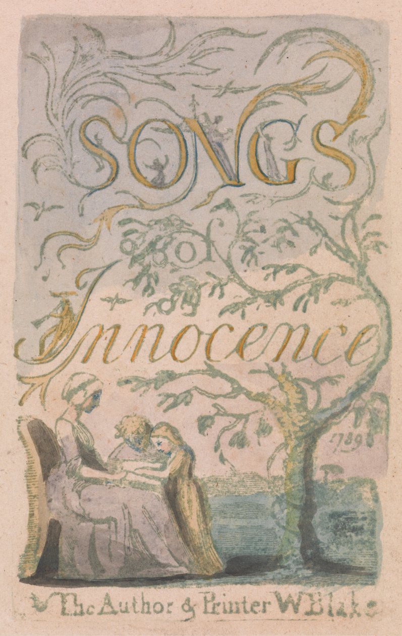 Page de titre, planche 2 de Songs of Innocence, 1789 - William Blake