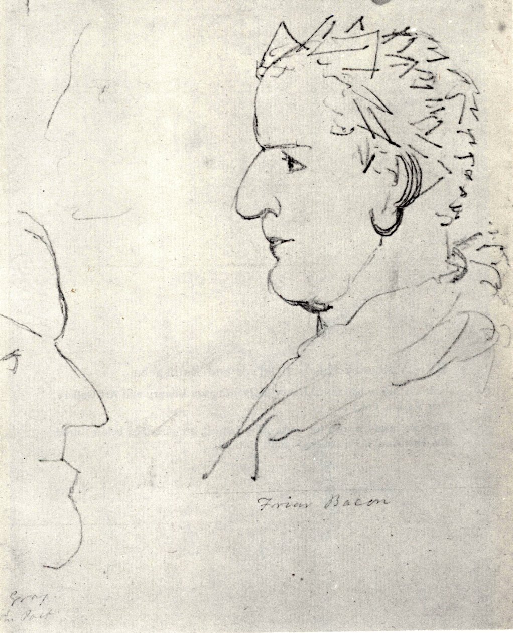William Blake, Têtes visionnaires du frère Roger Bacon et du poète Gray - William Blake