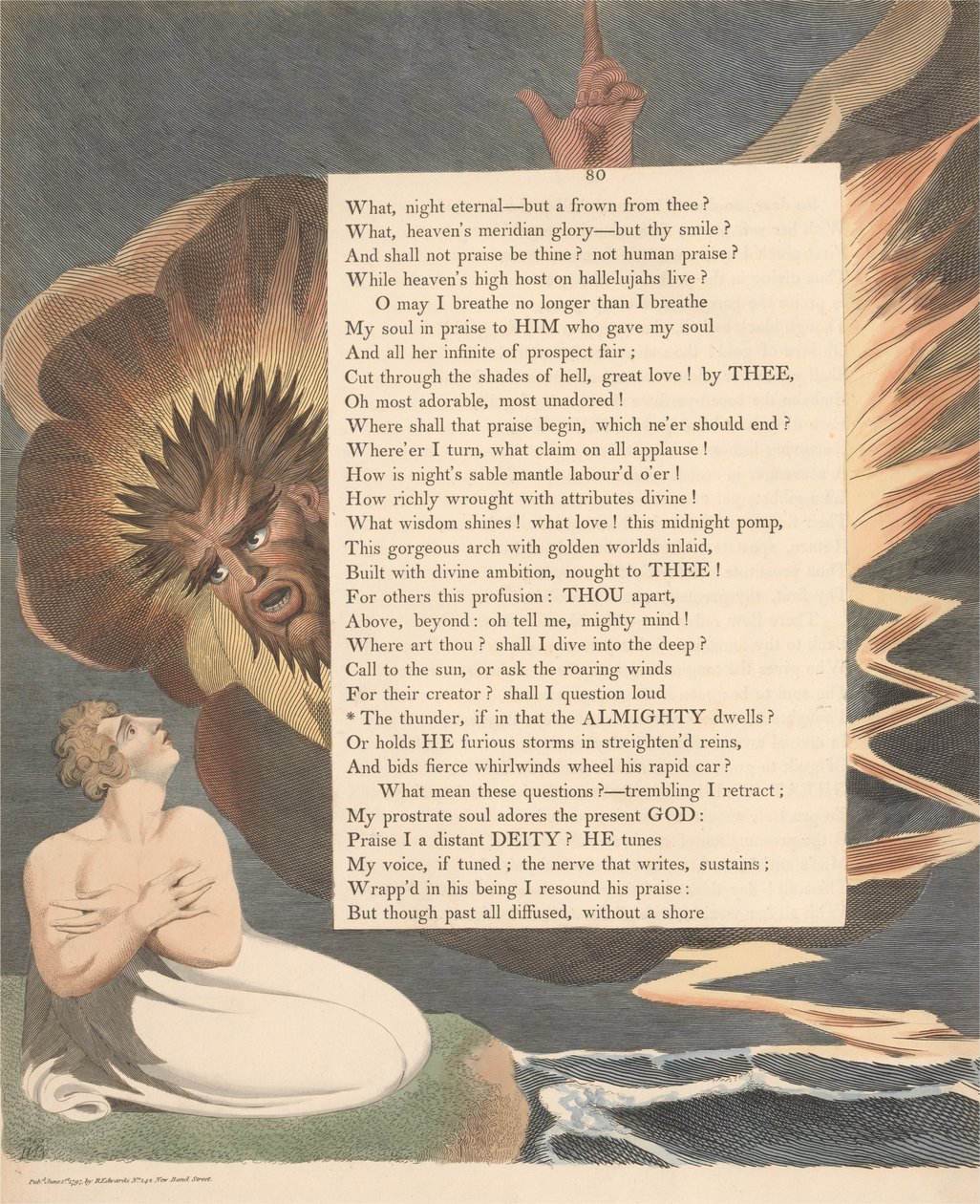 Les pensées nocturnes de Young, Page 80, Le tonnerre si dans cela le Tout-Puissant demeure - William Blake