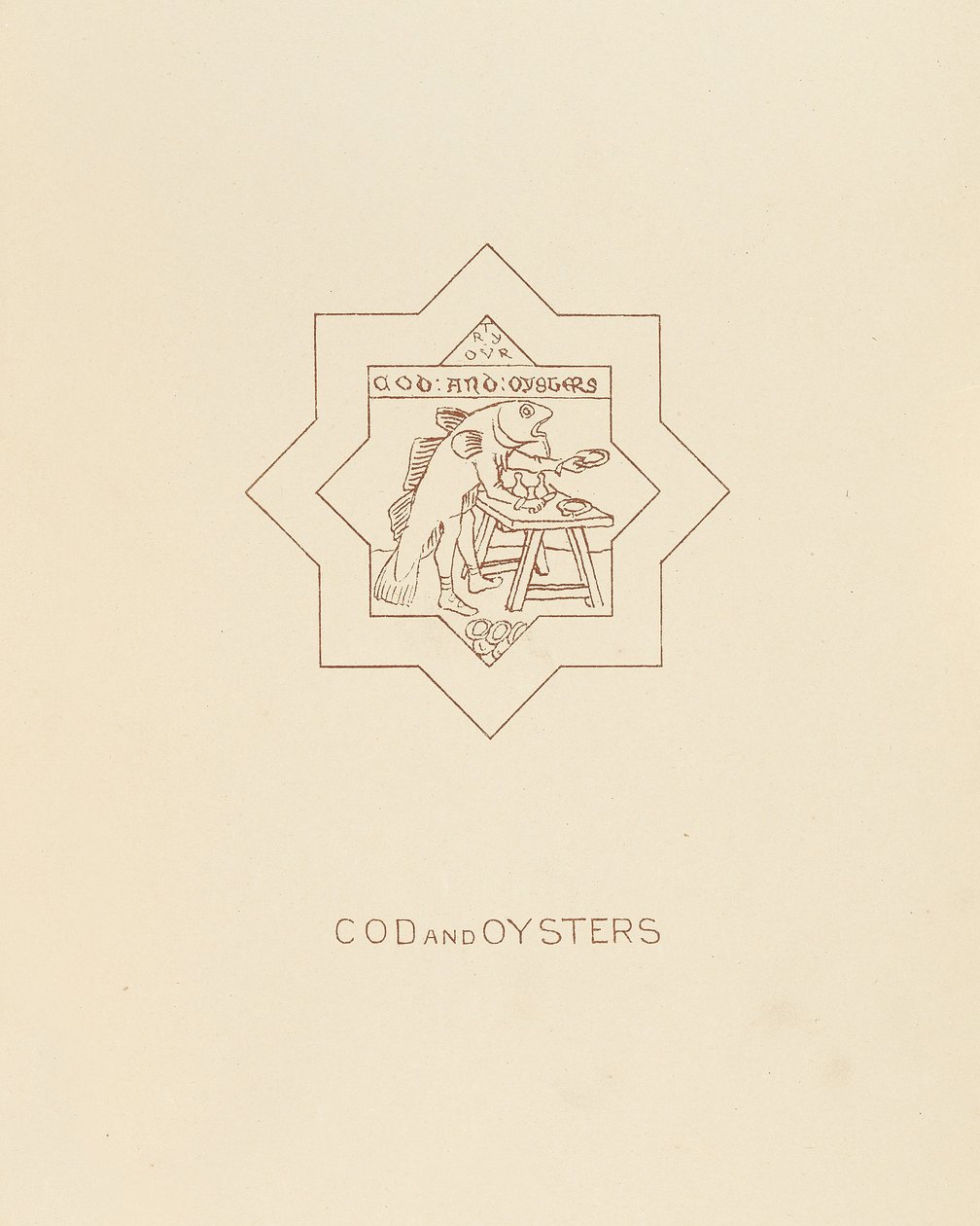 Morue et huîtres, 1878 - William Burges