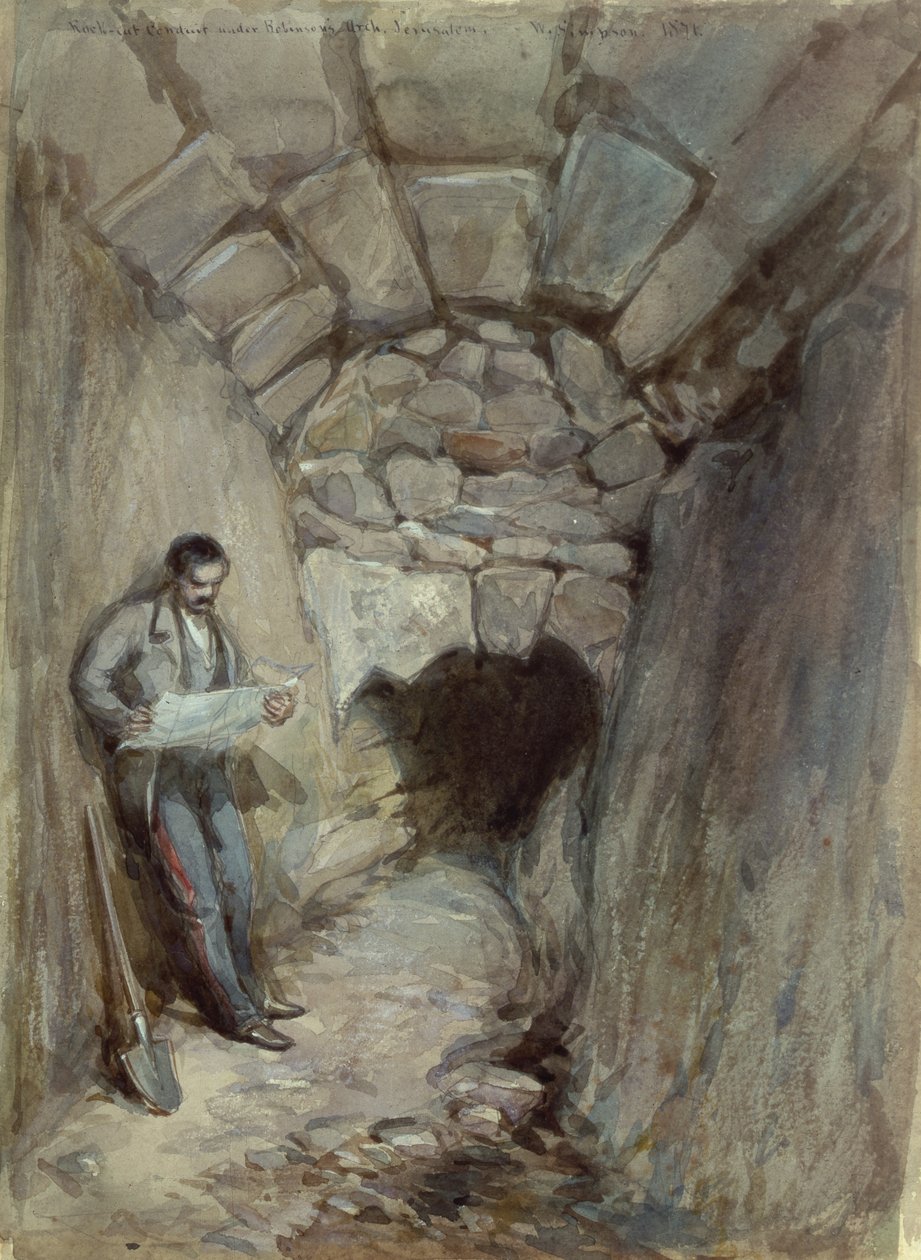Conduit taillé dans la roche sous l