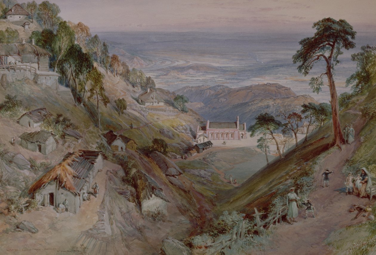 Les Plaines, Église de Landour, Mussoorie, 1884 - William Crimea Simpson