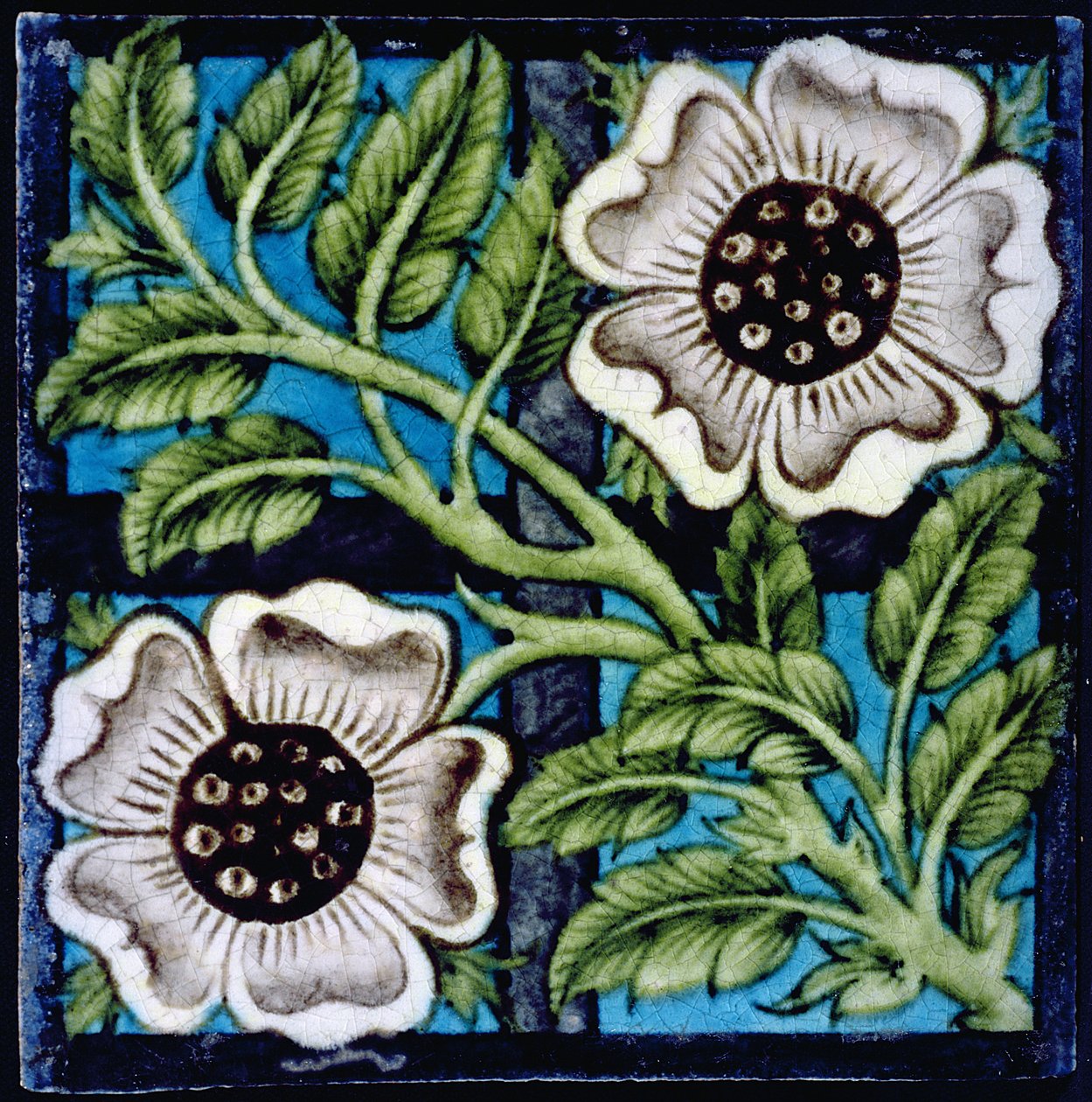 Carreau avec motif floral - William de Morgan