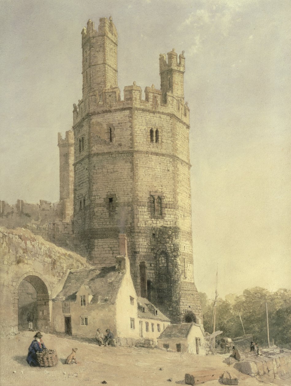 Château de Caernarfon, vers 1842-52 - William Evans