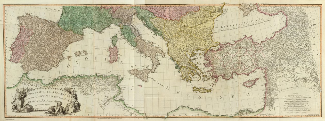 William Faden. Composite Méditerranée. - William Faden