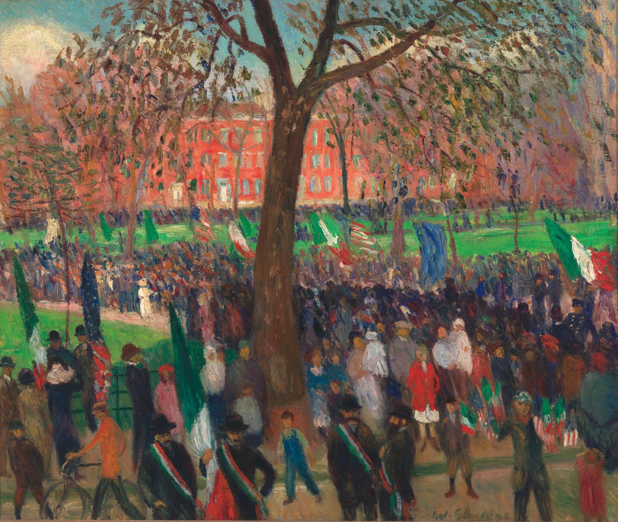 Parade, Washington Square - William James Glackens