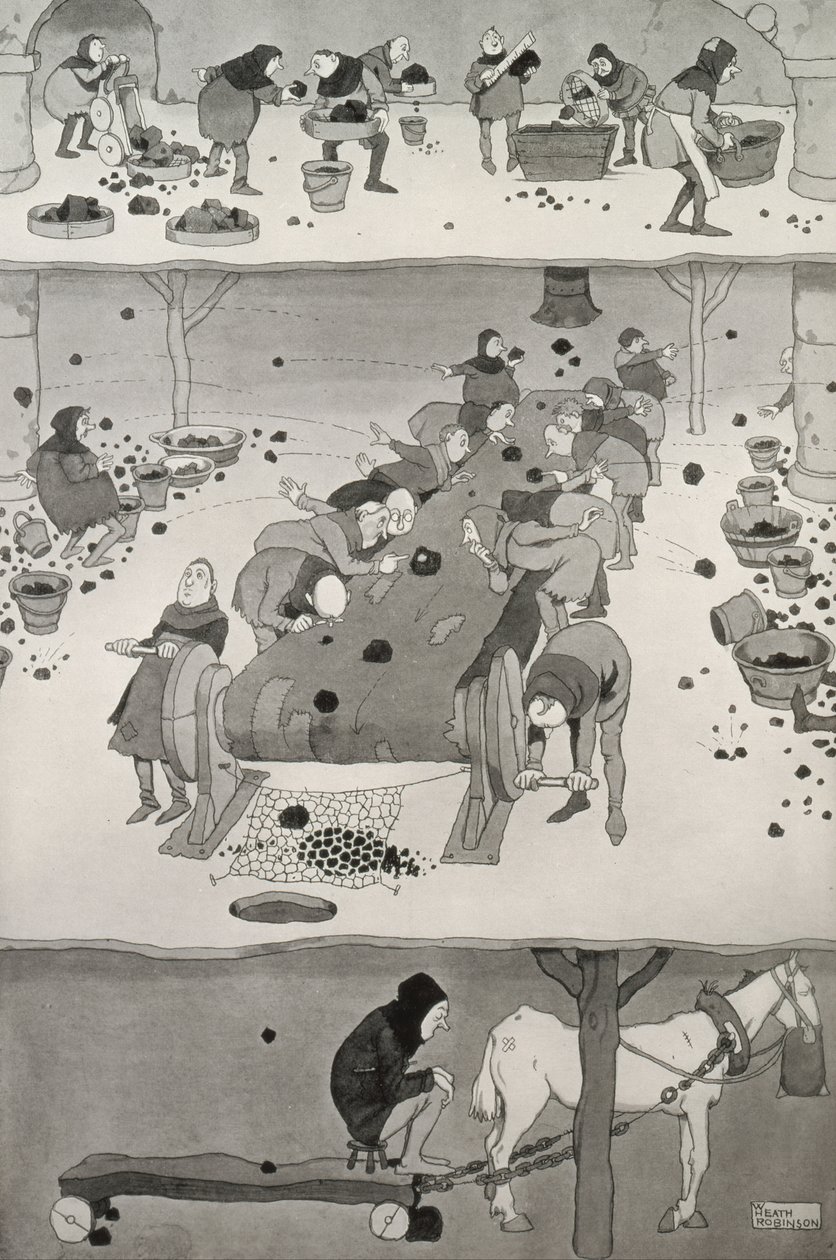 Tamisage et cueillette, c.1930 - William Heath Robinson