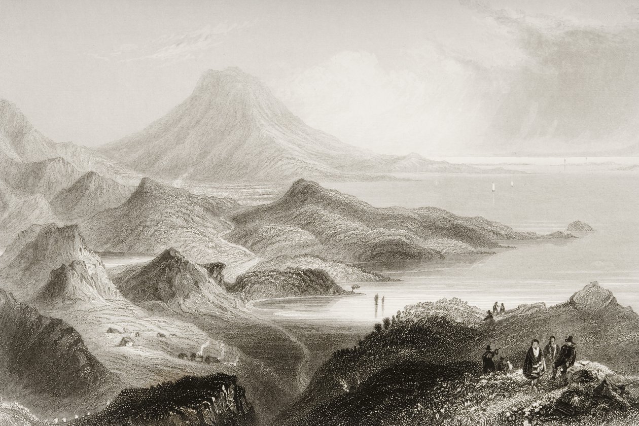 Lough Conn et Mont Nephin, Comté de Mayo, Irlande, de 