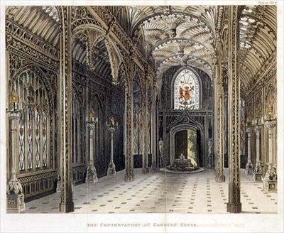 La Conservatoire Gothique, Carlton House, de Pynes Royal Residences, publié en 1818 - William Henry Pyne