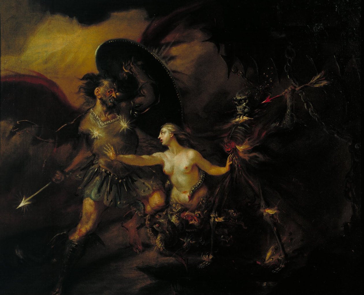 Satan, le péché et la mort (une scène du 
