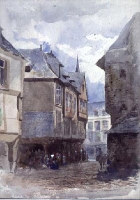 Une rue à Dinan, France - William Linnaeus Casey