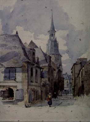 Une rue à Dinan, France - William Linnaeus Casey