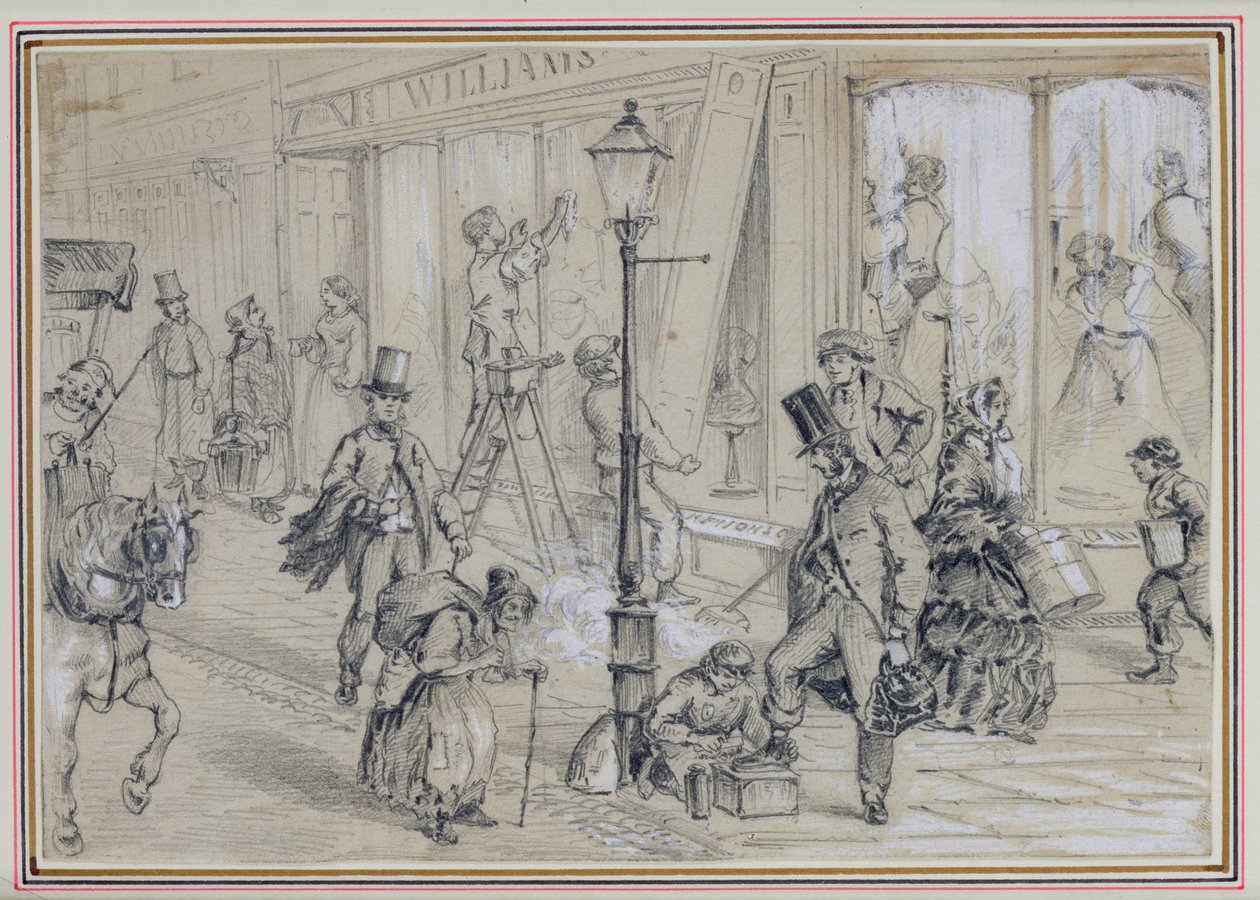 Scène de rue à Londres, illustration de 