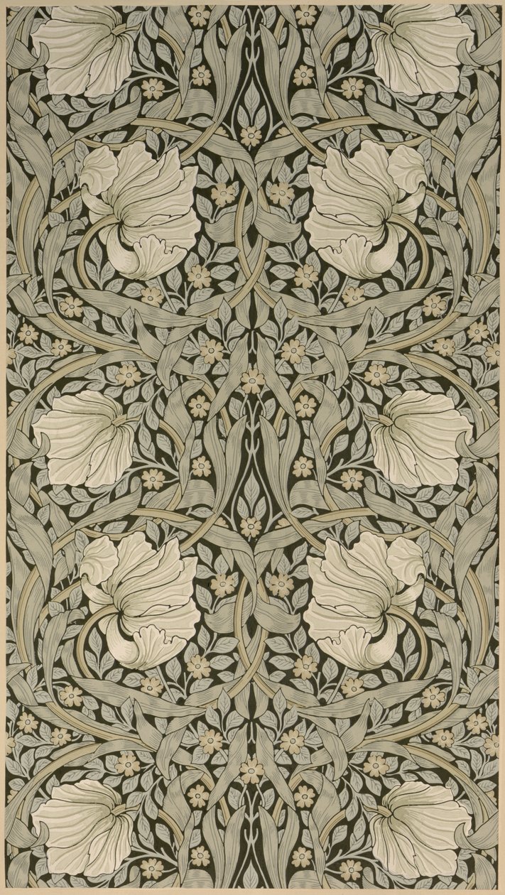 Motif de papier peint Pimpernel, fabriqué par Jeffrey & Co, Islington - William Morris