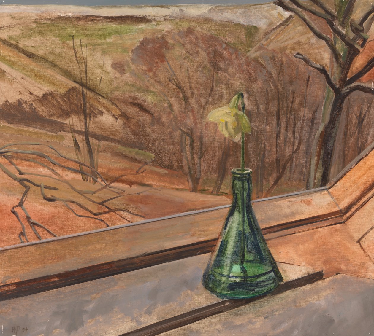 Bouteille verte et jonquille - William Packer