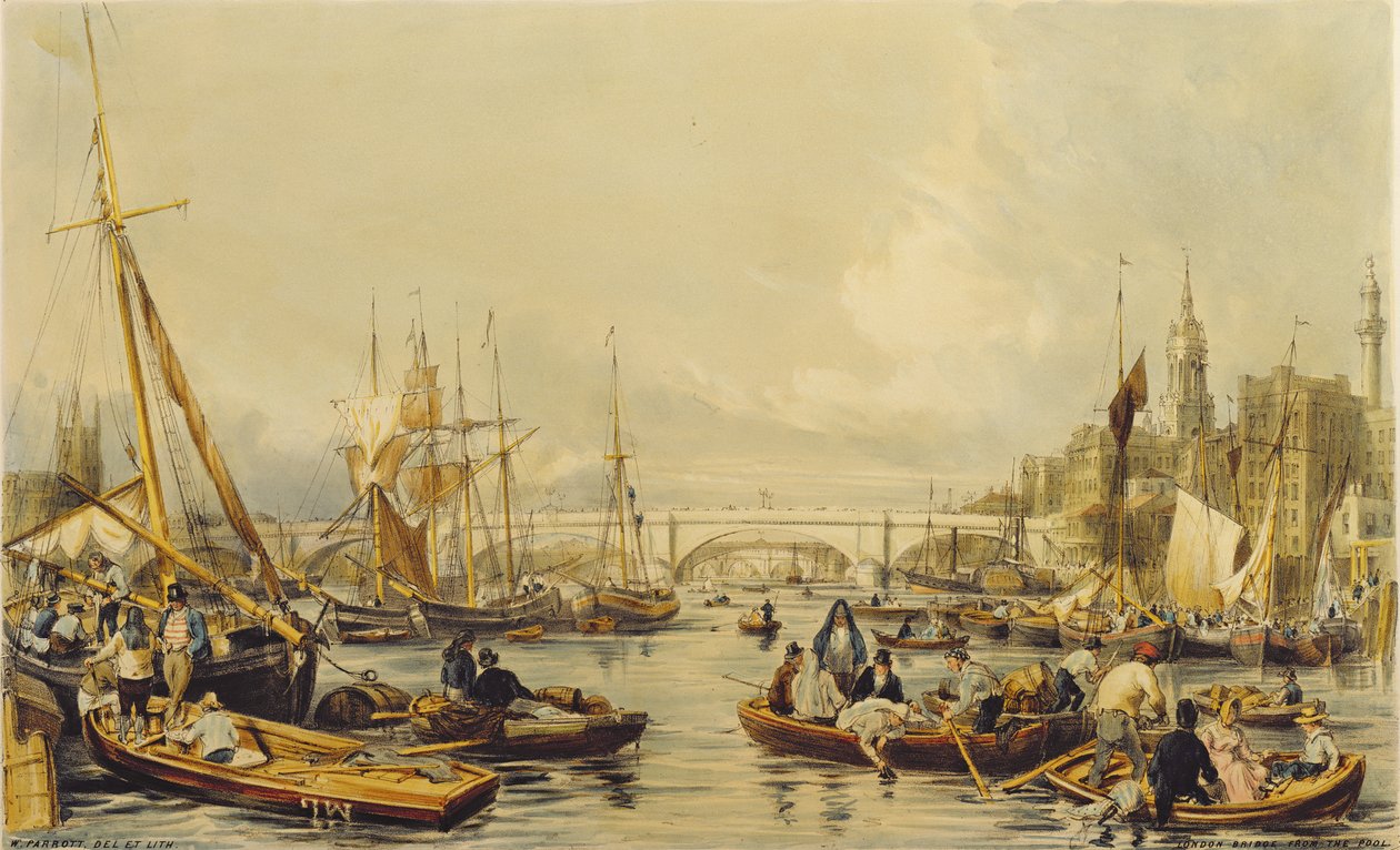 Piscine vers London Bridge - William Parrott