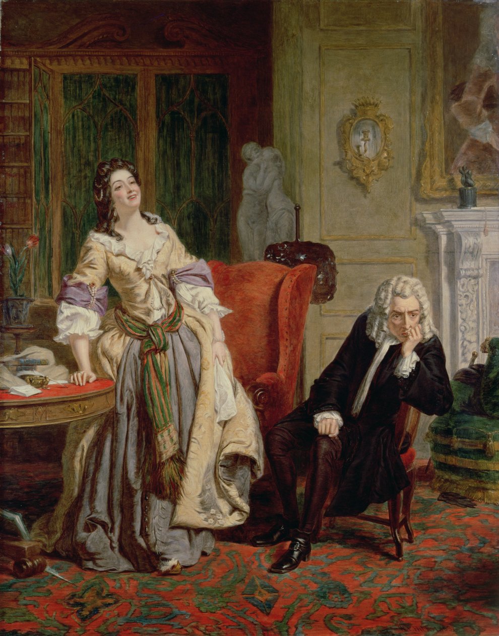 Le poète rejeté : Alexander Pope et Lady Mary Wortley Montagu en 1863 - William Powell Frith