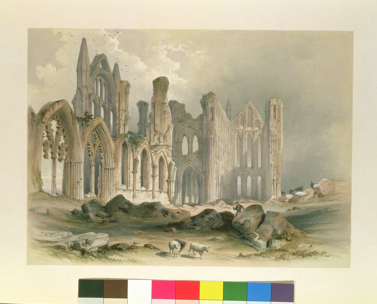 Abbaye de Whitby vue du nord-est, de 
