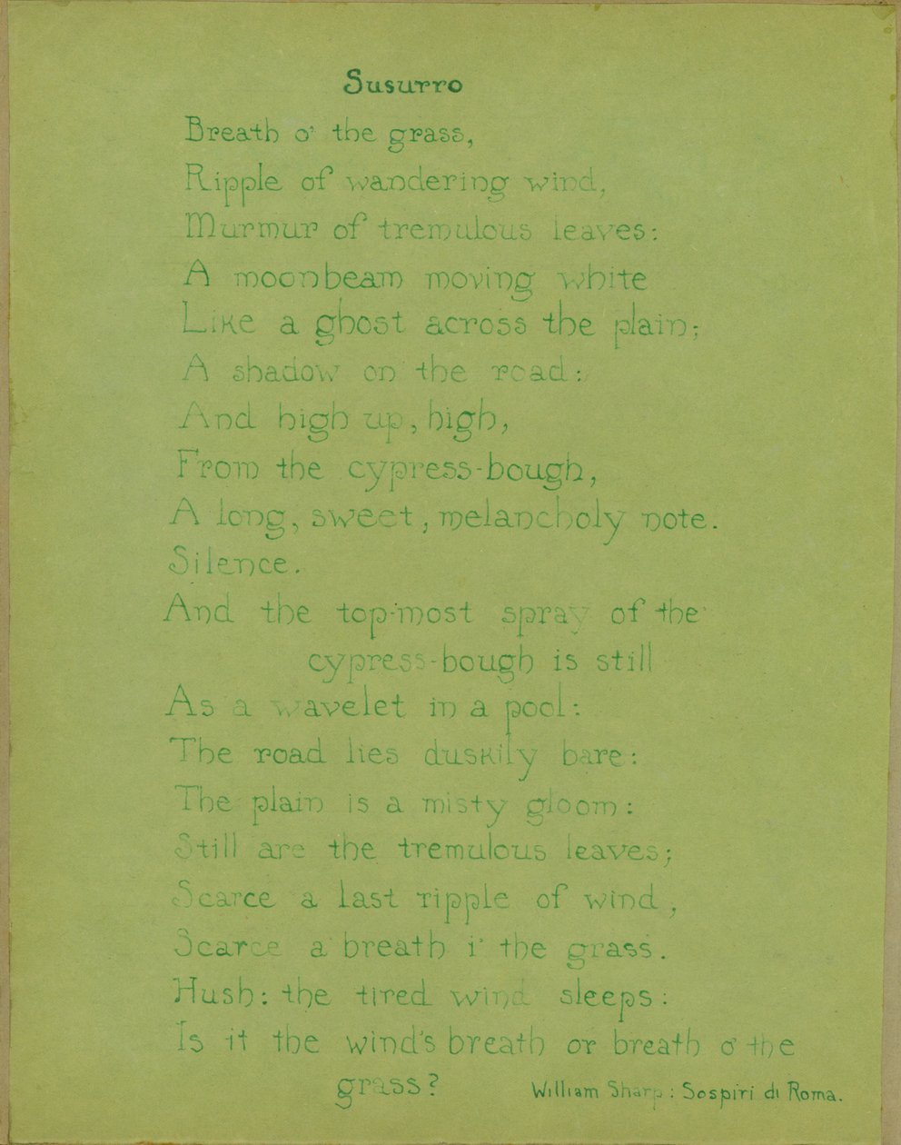 Susurro - William Sharp