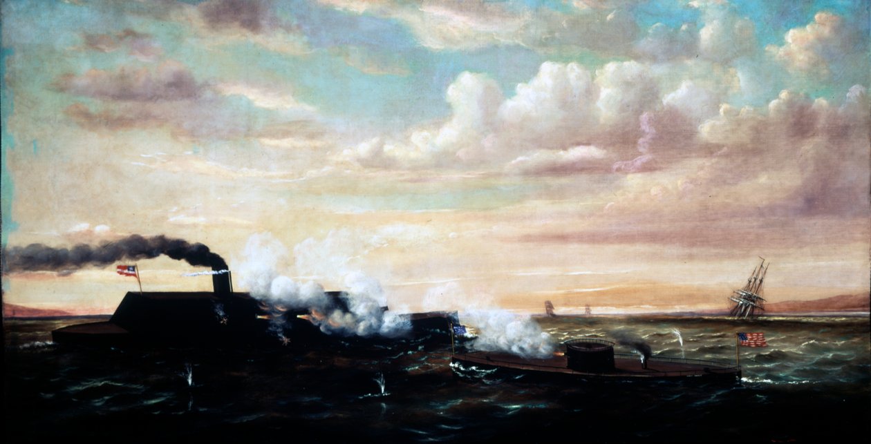 Bataille des cuirassés Monitor et Merrimac, 9 mars 1862, 1877 - William Torgerson