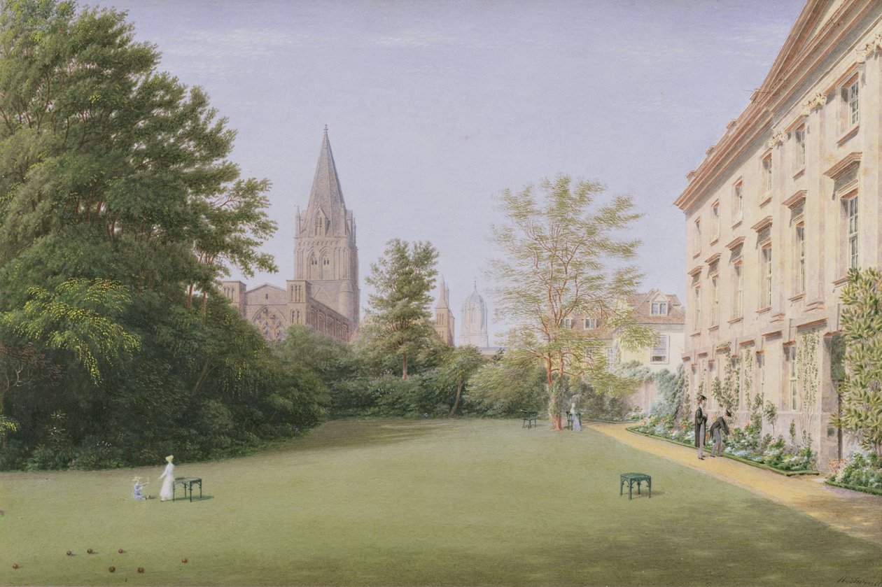 Le jardin et le bâtiment des Fellows du Corpus Christi College, Oxford - Joseph Mallord William Turner