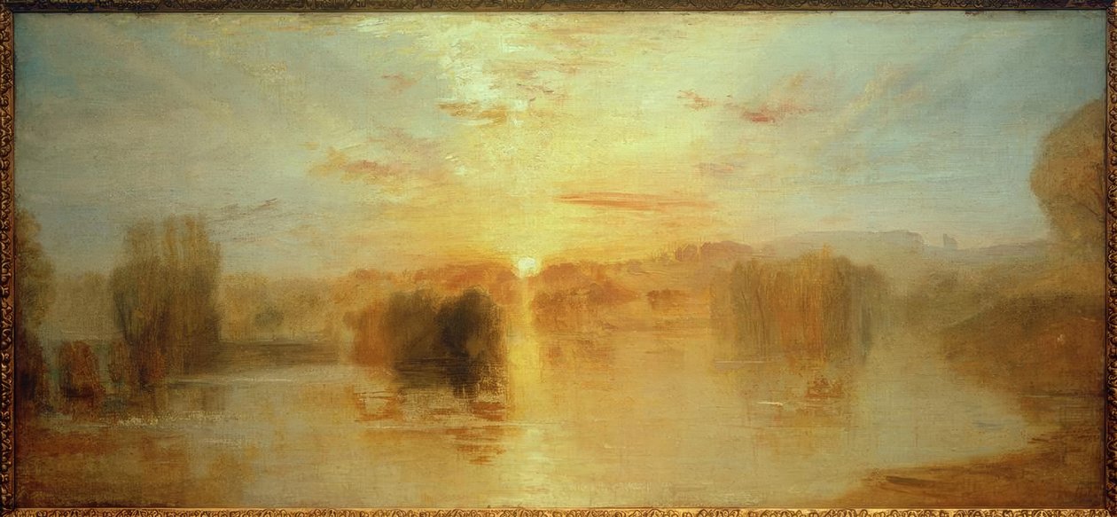 Le lac, Petworth, coucher de soleil; étude d