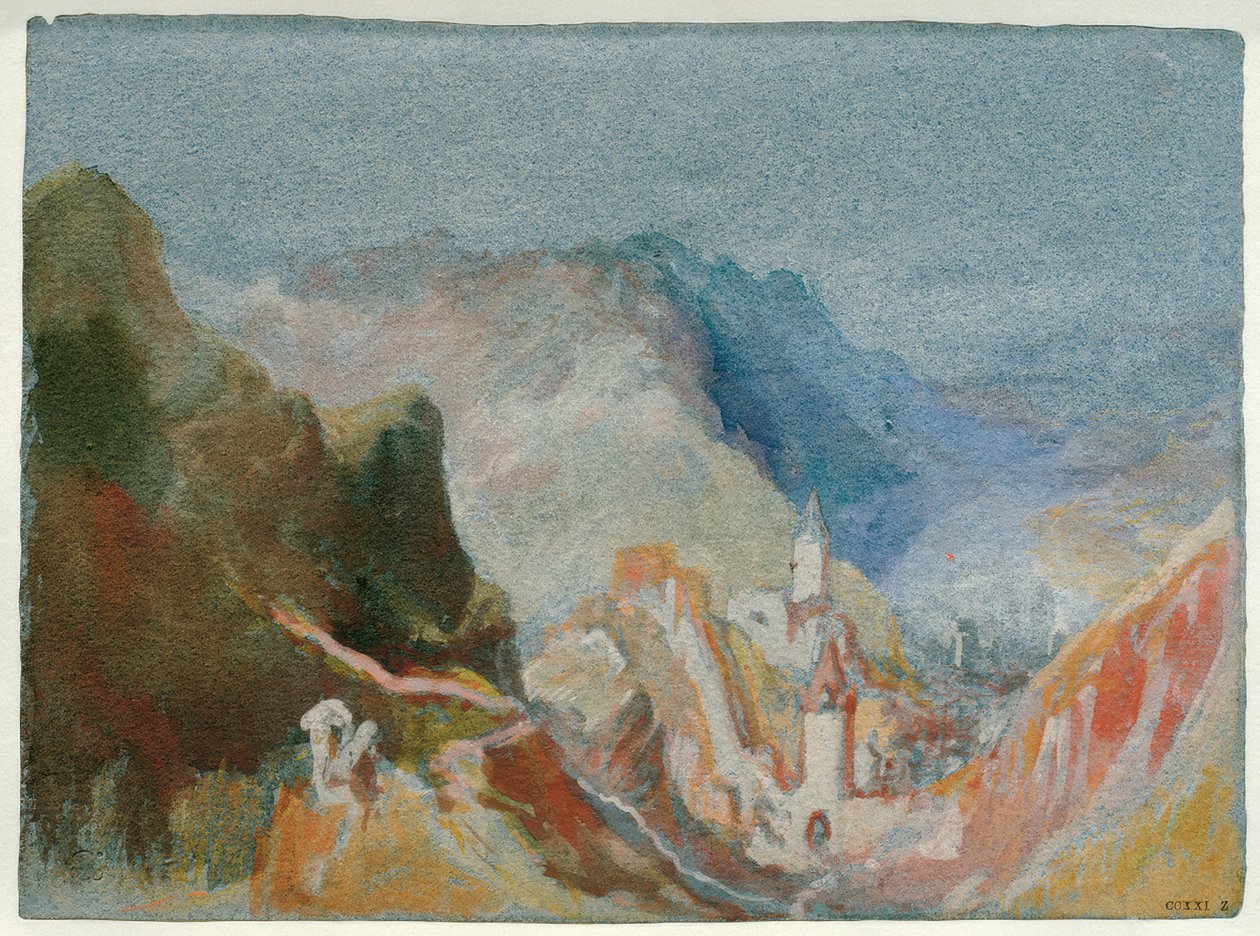 Trarbach vu de la Grevenburg - Joseph Mallord William Turner