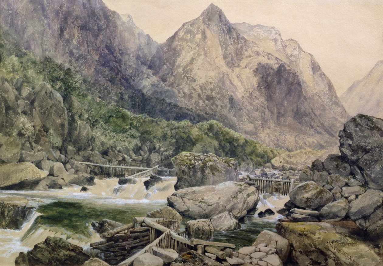 Rapides, Romsdal, Norvège, 1847 - William West