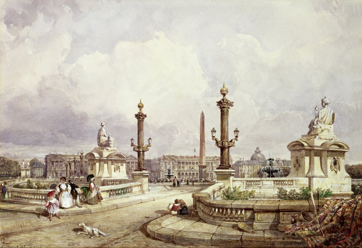 La Place de la Concorde, c.1837 - William Wyld