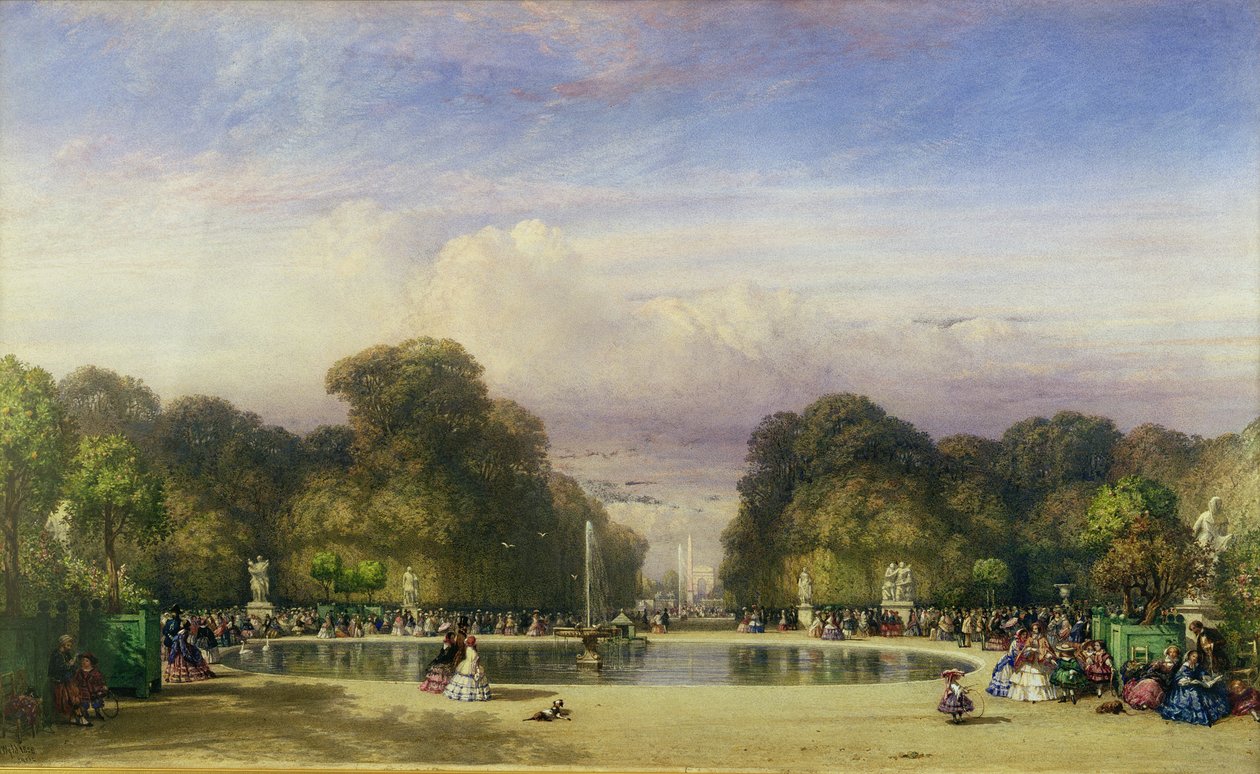 Les jardins des Tuileries, avec l