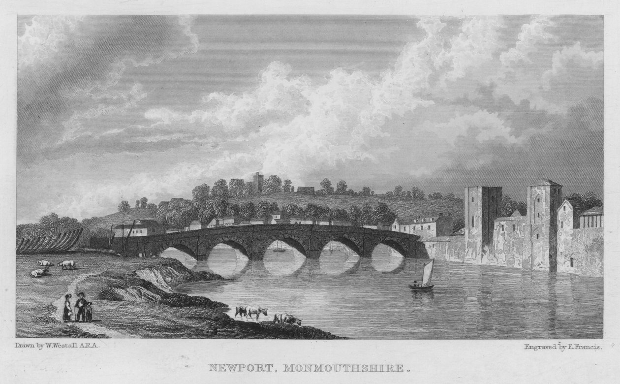 Newport, Monmouthshire (gravure) - William (after) Westall