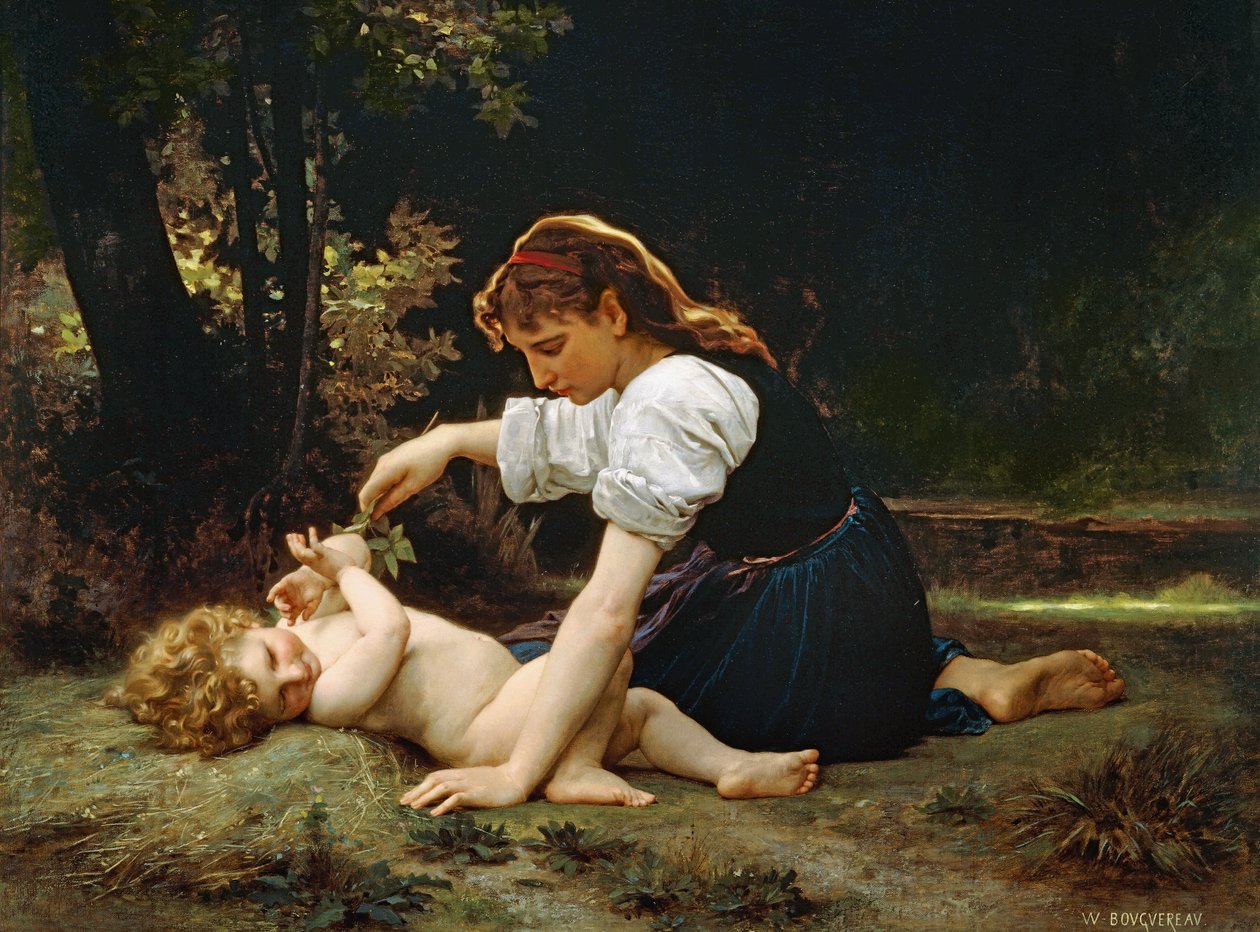 Jeune femme et enfant - William Adolphe Bouguereau