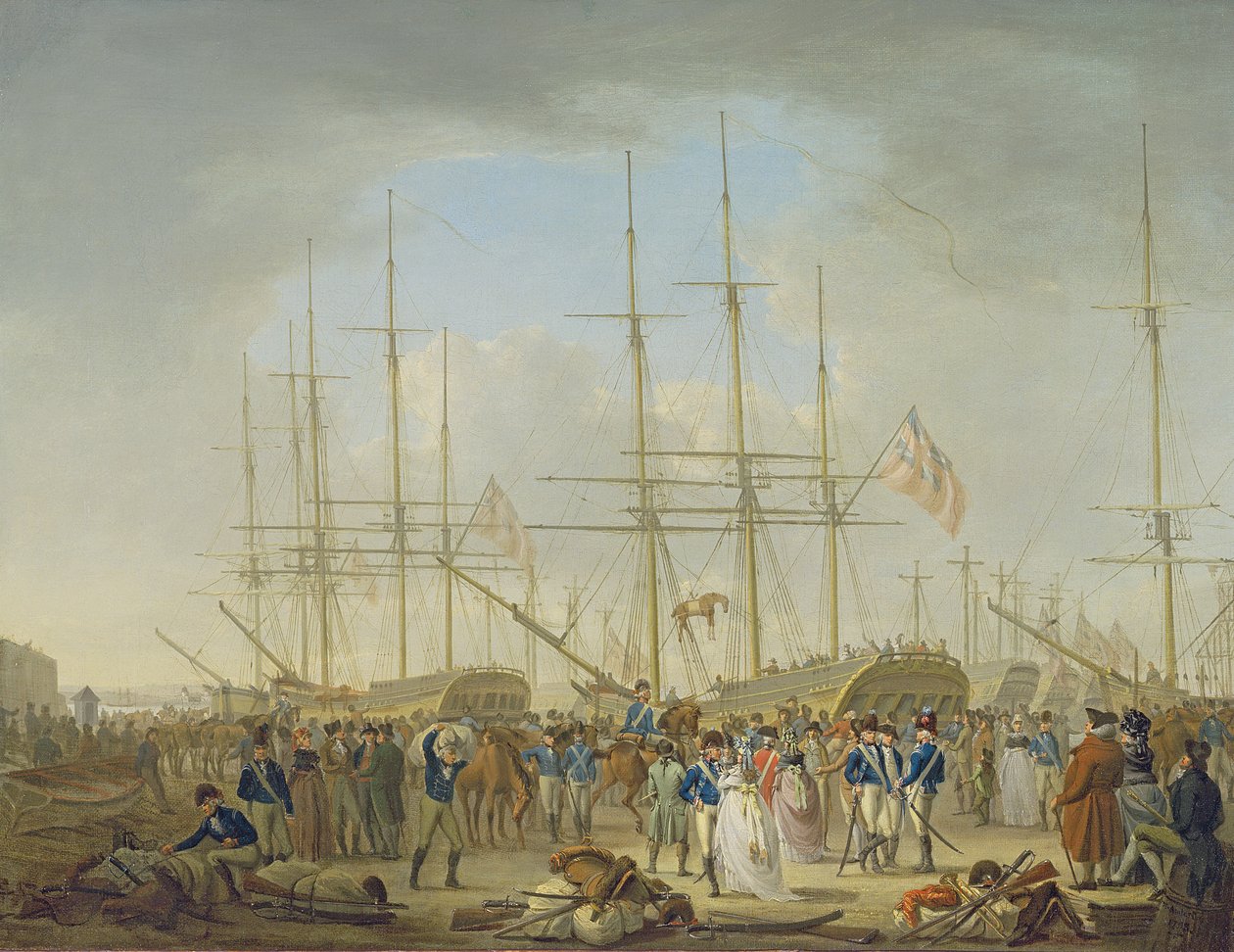 Hussards embarquant à Deptford - William Anderson