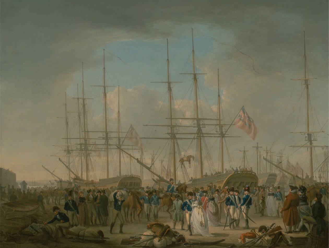 Hussards embarquant à Deptford - William Anderson