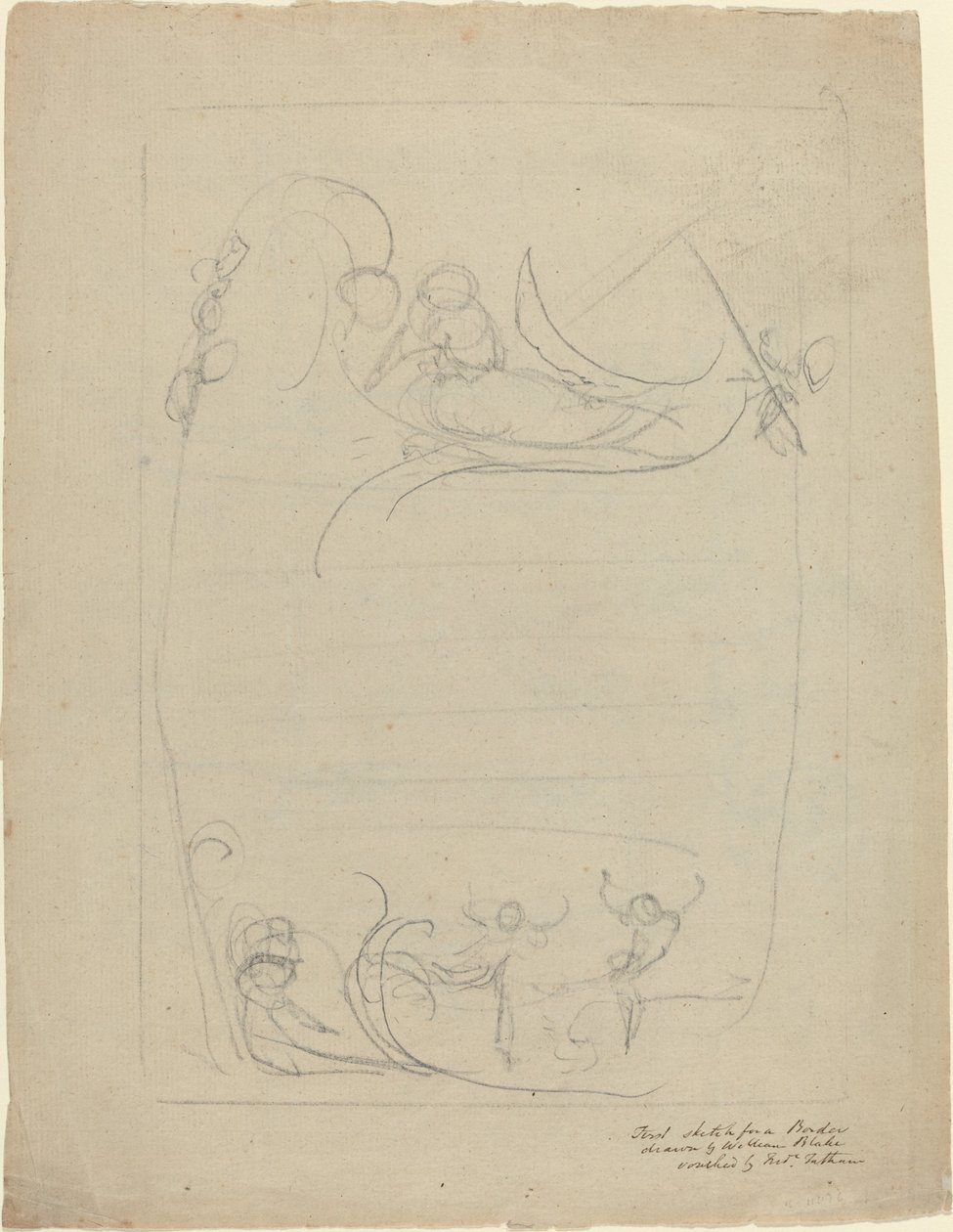 Un homme armé repoussant une femme - William Blake