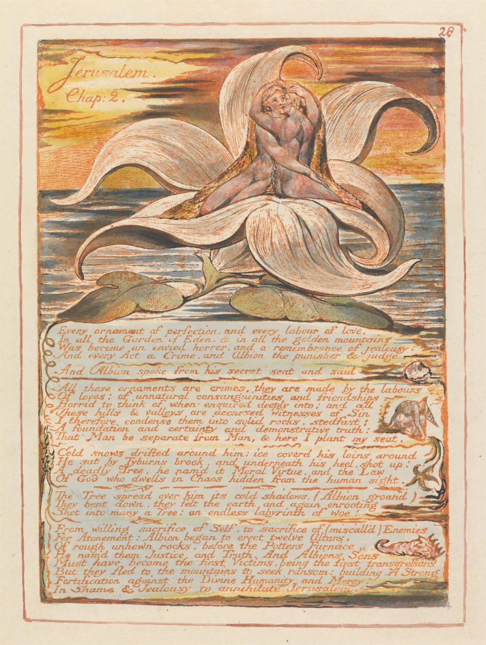 Jérusalem, Planche 28, Jérusalem, Chap. 2... - William Blake