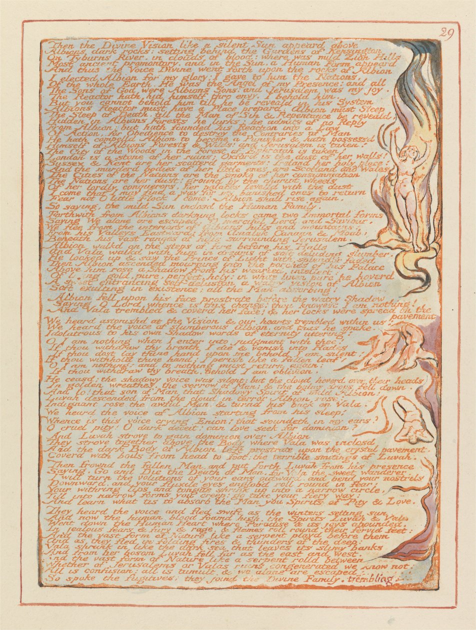 Jérusalem, Planche 29, Alors la Vision Divine.... - William Blake