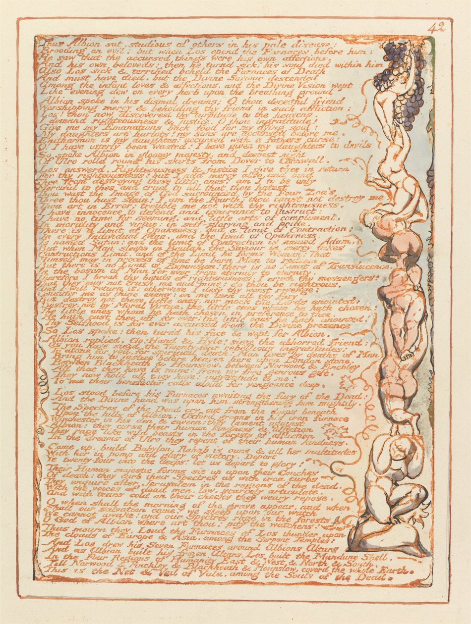 Jérusalem, Planche 42 - William Blake