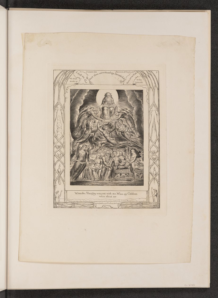 Satan devant le trône de Dieu - William Blake