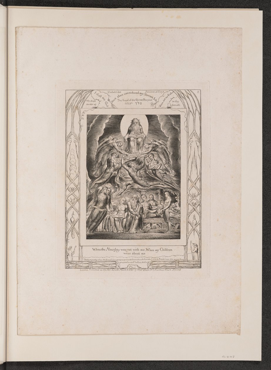 Satan devant le trône de Dieu - William Blake