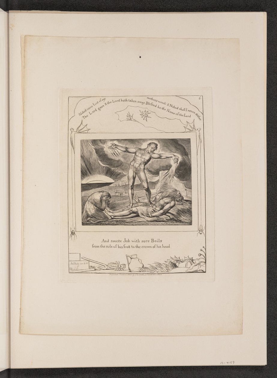 Satan frappant Job avec des ulcères - William Blake