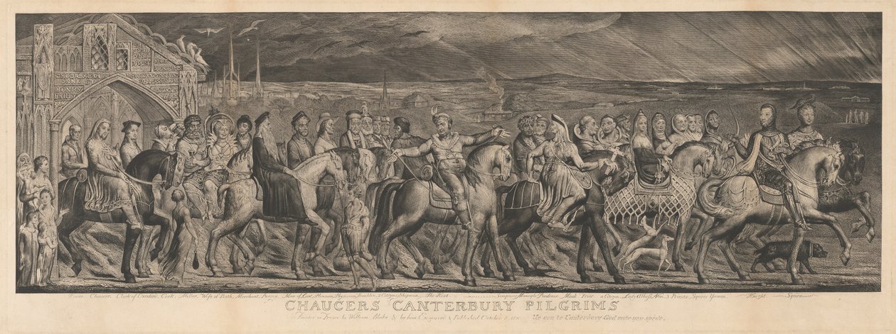 Les pèlerins de Canterbury - William Blake